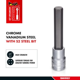 Teng Tools 19MM 3/4 Inch Drive Metric Hex Chrome Vanadium Socket | Mechanic Tool | Hand Tool - M341519-C