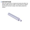METALLIXITY Damper Buffer Push 60mm x 9.2mm 3pcs Plastic Cupboard