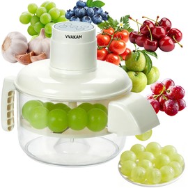 Automatic Grape Peeler Machine, Electric Garlic Peeler & Cherry Tomato,Cordless Electric Grape Peeling Machine for Fruit & Vegetable-Rechargeable Garlic Peeler Skin Remover for Home (Milky White)