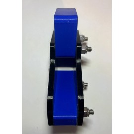 YAMAHA BANSHEE SWINGARM CHAIN GUIDE SLIDER 1987-06 PRO RACING BLUE SPACERS LOGO