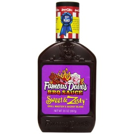 Famous Dave's BBQ Sauce Sweet & Zesty, 20-ounces (Pack of6)