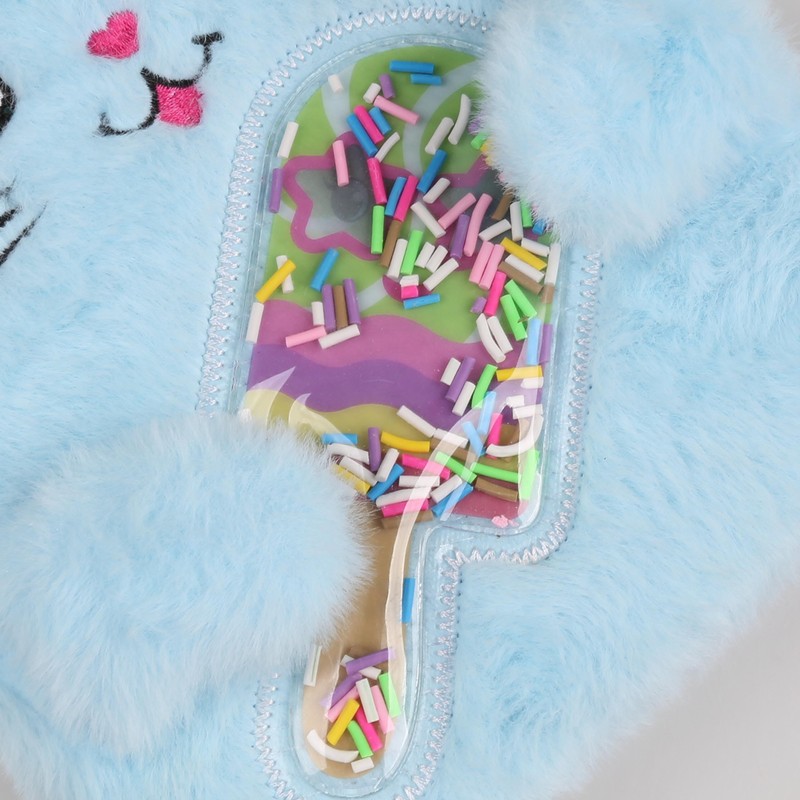 sarcia.eu Katze blau, Plüsch Notizbuch Tagebuch mit Vorhängeschloss A5 liniert