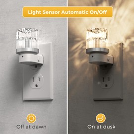 L LOHAS LED Night Light, Night Lights Plug into Wall with 10 Color Change RBG Nightlight Plug in Wall, Built in Dusk to Dawn Sensor for Hallway, Bathroom, Rooms, 2 Pack