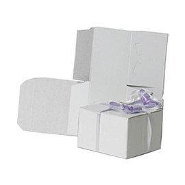 JAM Paper Open Lid Gift Boxes - 3 x 3 x 2 - White - Sold individually