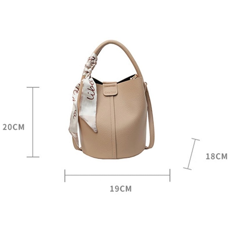 BATLUTI Women's Bucket Shaped Bag, Shoulder Bag, Pouch Included, 2-Way,