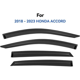 Window Rain Guards for 2018-2023 Honda Accord, Tape-on Window Vent Visors Shades Wind Deflectors for 18-23 Accord