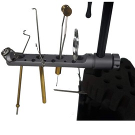 Aventik CNC Machined Fly Tying Tool Caddy Fits Almost All Standard Vise Stems Aircraft T6 Aluminum Type II Anodized Six Color Options Proudly Designed in Germany Fly Tying Tool (Matt Black)