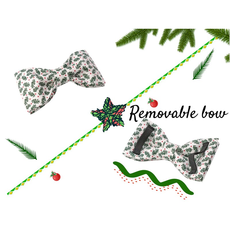 Elegant little tail Christmas Dog Collar, Pet Collar Soft with