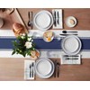 Modern Navy Blue Table Runners, Farmhouse Stripes Table Runner Dresser