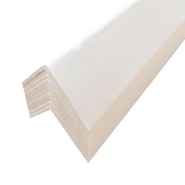 Protector de borde blanco de 3" x 3" x 36" - Paquete de 10 piezas, protectores de esquina de cartón compacto para envío, construcción, uso en paletas 