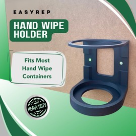 EASYREP Wall-Mounted Hand Wipe Holder – Compatible with Most Wipe Tubs – 120mm Diameter – Heavy Duty 3D Printed – Rust-Proof, Ultra Robust, Easy to Install – For Workshop, Garage or Van Use