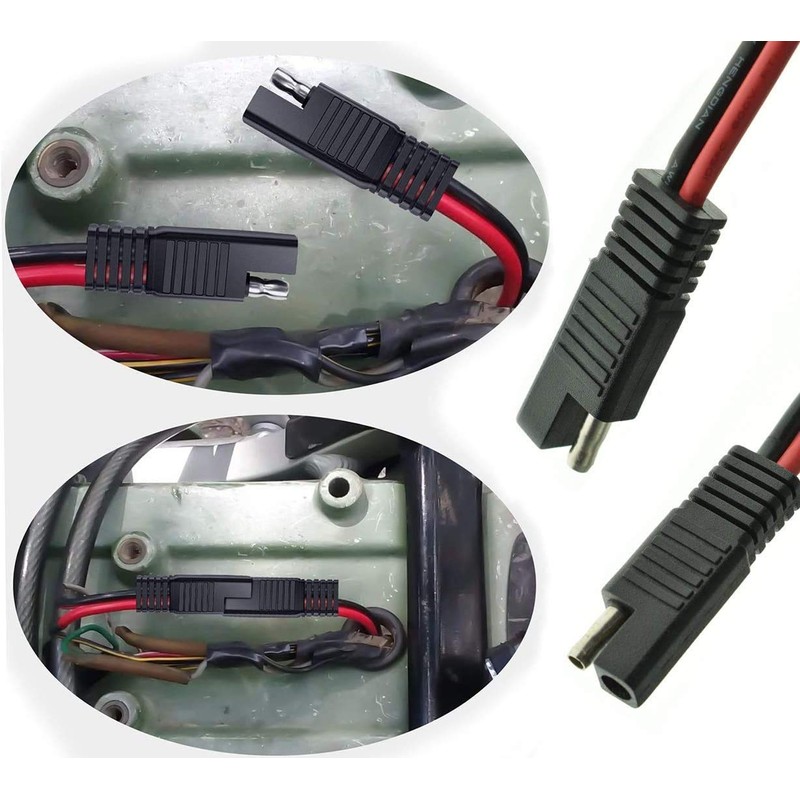 5 Pack 12" 10 Gauge 2 Pin Quick Disconnect Audiopipe