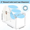 Saypacck Manual Label Dispenser Acrylic Adjustable Label Holder Sticker Dispenser