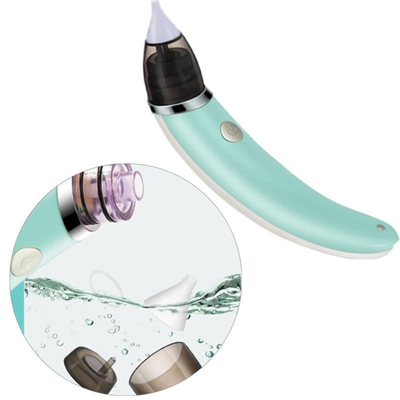 Electric Baby Nasal Aspirator Silicone Green Powerful Infant Booger Suction