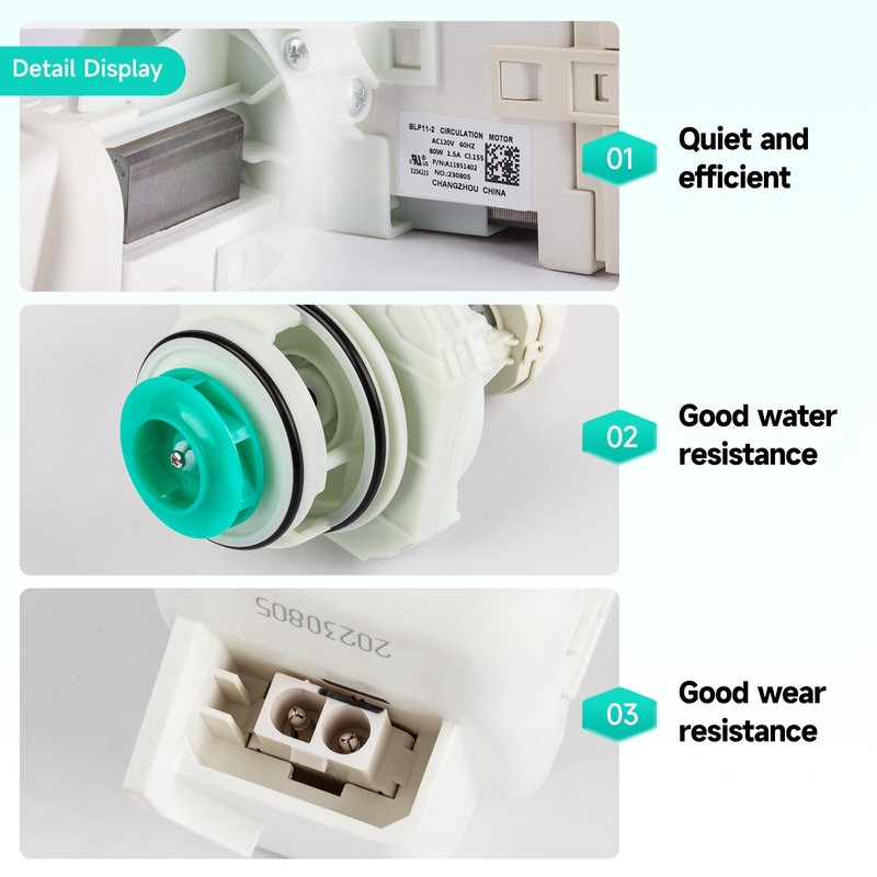 5304519906 blp11-2 Dishwasher Pump and Motor Assembly Compatible with Frigidaire