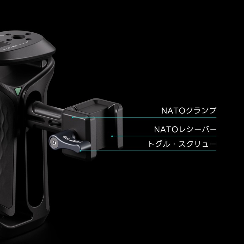 TILTA Xeno Side Handle Thumbscrew with 1/4″-20 Camera Cage Locating