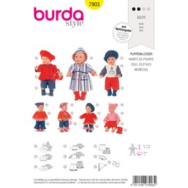 Patron de Couture Burda B7903 Doll Clothes 19 x 13 cm