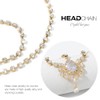 Brishow Crystal Head Chain Jewelry Gold Rhinestone Headpiece Boho Bridal