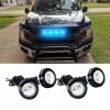 CHUSYYRAY 4x LED Blue Front Grille Light For ford SVT