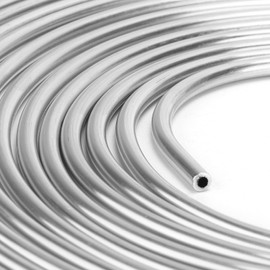 Brake Line, 25' Copper Nickel 3/16" Brake Line Tube, Metric Brake Line, Qiilu OD Coil Roll for Hydraulic Brake Fuel System True Copper-Nickel Alloy Non-Magnetic Brake Line Replacement Tube Coil and