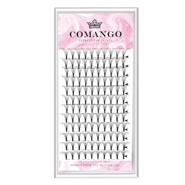 CoMango Premade Fans Eyelash Extensions 10D-D-0.07-12mm Premade Volume Lash, Short Stem Eyelash Extensions Pre Made Fanned Russian Volume Lash Extensions Mix Tray