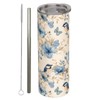 amepay Bluebird and Butterfly Floral Stainless Steel Insulated Tumbler with