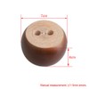 4pcs 40mm Height Dark Brown Eucalyptus Wood Round Bun Furniture
