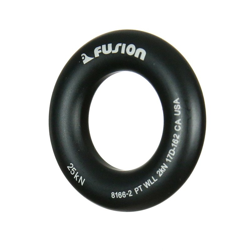 Fusion Climb Small 2-Inch Blue Aluminum O-Ring - Black (5-Pack)