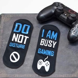 Stocking Stuffers For Men teens Kids,Christmas Gifts for Men,Gifts For Gamers,Do Not Disturb I'm Gaming Novelty Gamer Socks