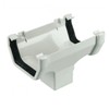 FLOPLAST 114mm Square Gutter Running Outlet - White