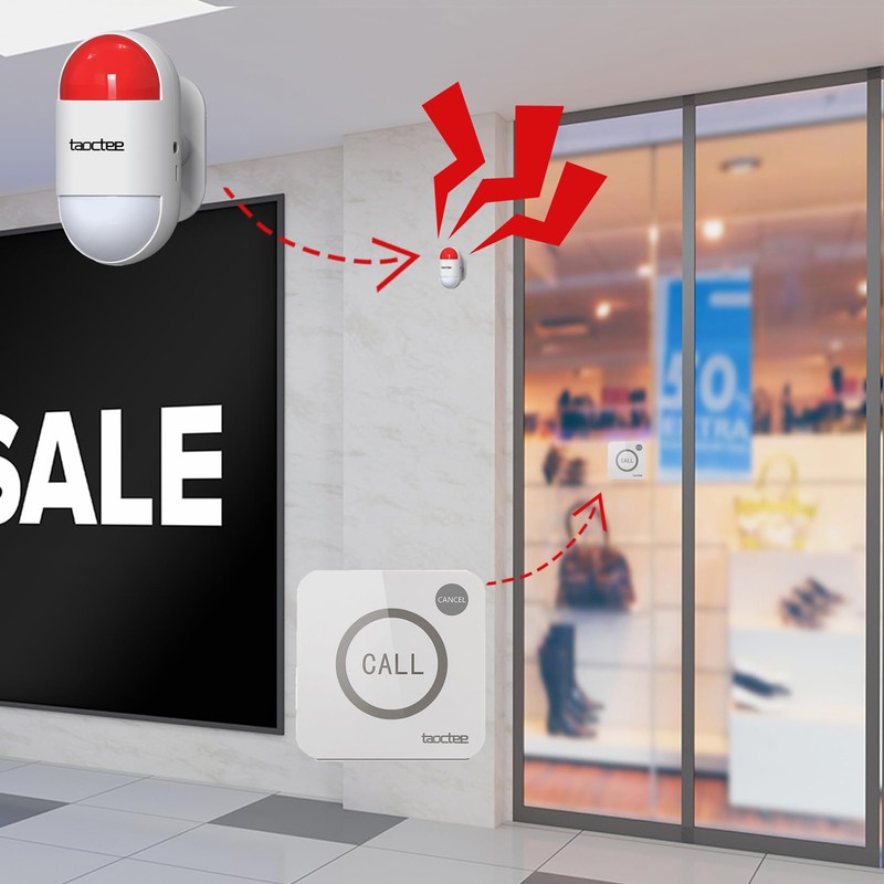 taoctee Panic Button Alarm for House Remote Control Office Siren