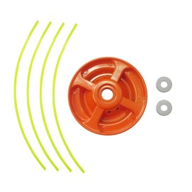 DEARCOOL 2025 Aluminum Trimmer Head Replacement Weedeater Head w/ 4 Lines Replacement for Craftsman & Fit for Echo,Universal Brush Cutter Head with Ropes