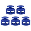 sourcing map 5pcs Plastic Cord Locks Double Hole Spring Toggle