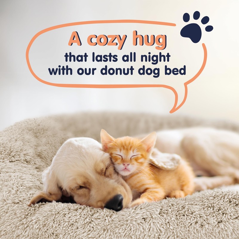 Petloox Donut Dog Bed - Premium Comfort for Anxiety Relief