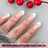 NOVO OVO White French Tip Oval Nail Tips, Press on