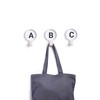 Ozio ABC - Wall-Mounted Clothes Hanger with Letter Hooks, Wall-Mounted