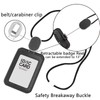 Larpur Retractable Badge Holder, PU Leather Work ID Card Holder