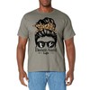 Dance Aunt Messy Bun Hair Funny Leopard Dancer T-Shirt