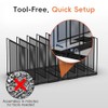 Desk File Organizer, 7 Section Vertical Metal File Organizer for