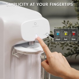 Airthereal Countertop Reverse Osmosis Water Filter System with Premium Glass Pitcher, 5 Stage Purification, Portable RO Water Purifier with TDS & Filter Life Monitoring, Pristine Lite3