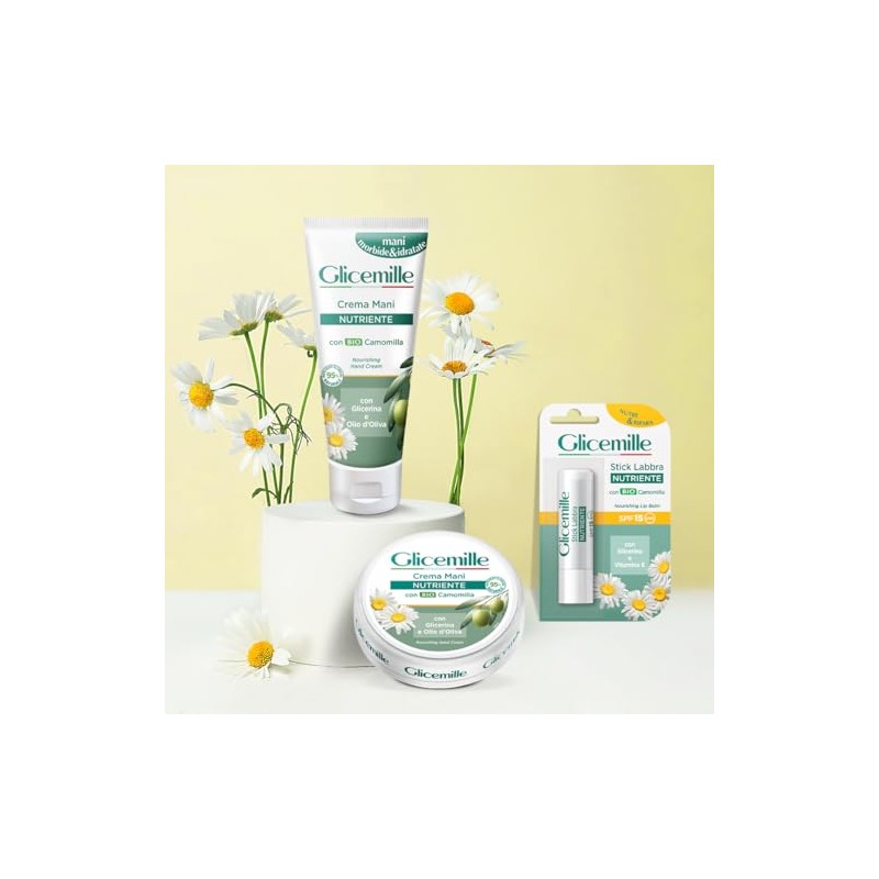 GLICEMILLE Crema de manos nutritiva, con glicerina, aceite de oliva