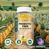 Totaria Probiotic Fiber Gummies, Pineapple Flavor, 60 Gummies per Bottle,