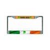 DIGIART IRELAND IRISH FLAG WITH SHAMROCK Chrome Metal Car License