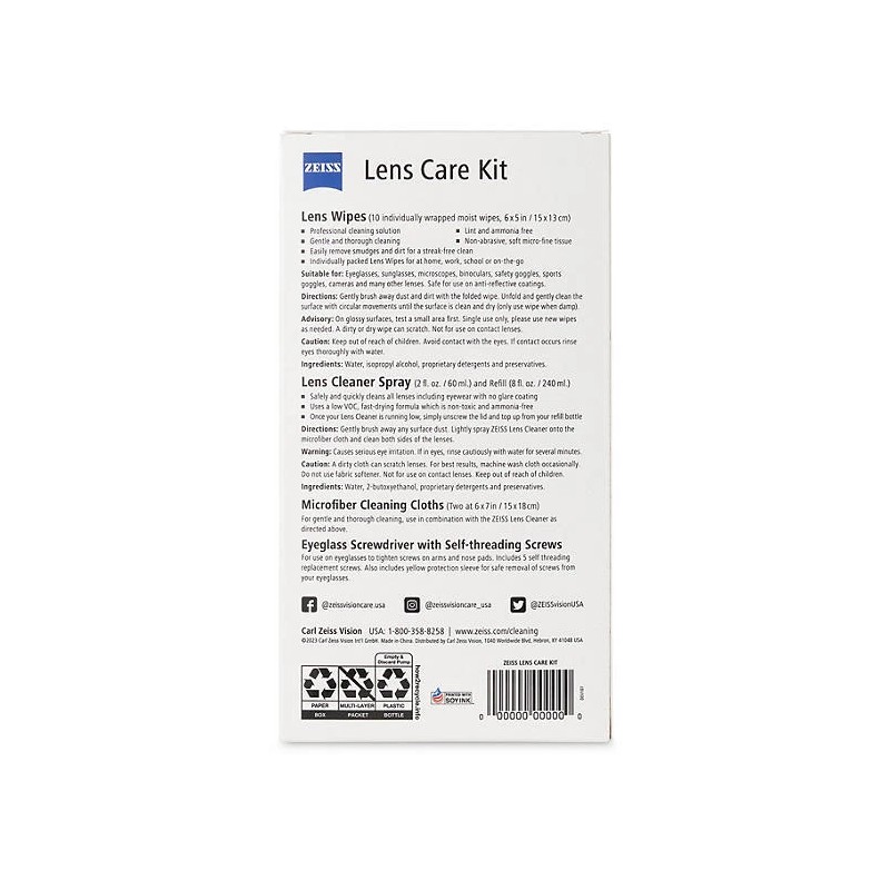 ZEISS Lens Cleaning Solution Kit ( 2 pk., 8 fl.