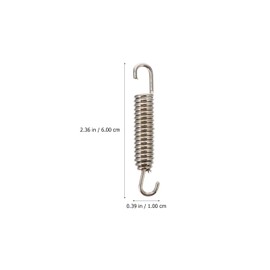 ULTECHNOVO Pack of 6 Spring Universal Motorcycle Exhaust System Spring Stainless Steel Silver
