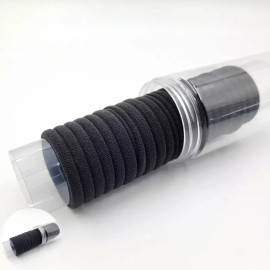 머리끈 블랙 고탄력 헤어 고무줄 세트 20개 세트 Black High-Elasticity Hair Rubber Band Set of 20