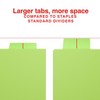 Staples Large Tab Plastic Two‑Pocket Insertable Dividers, 8‑Tab Binder Index