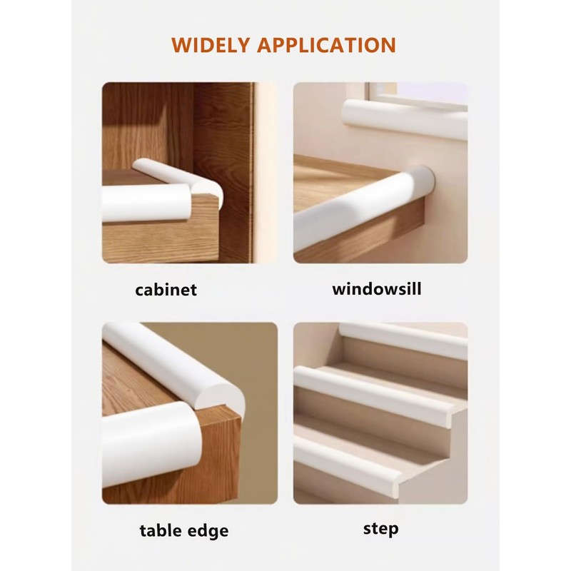 QYV Baby Proof Edge Corner Protector, 16.4FT 0.47''Th L-Shape Furniture