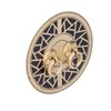 Chinese Antique Cabinet Handle Brass Circular Plaid Bookcase Knob for