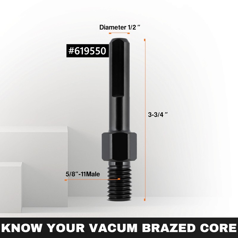 KSEIBI 619550 Power Bit Adapter - 5/8"-11 Male to 1/2"